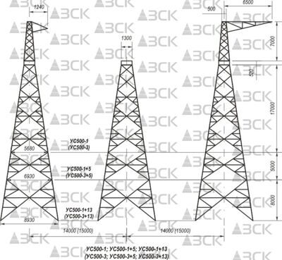 Анкерно угловая опора УС500-3